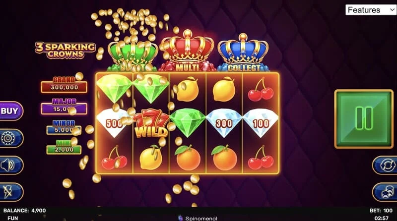Kemenangan Wild 3 Sparking Crowns